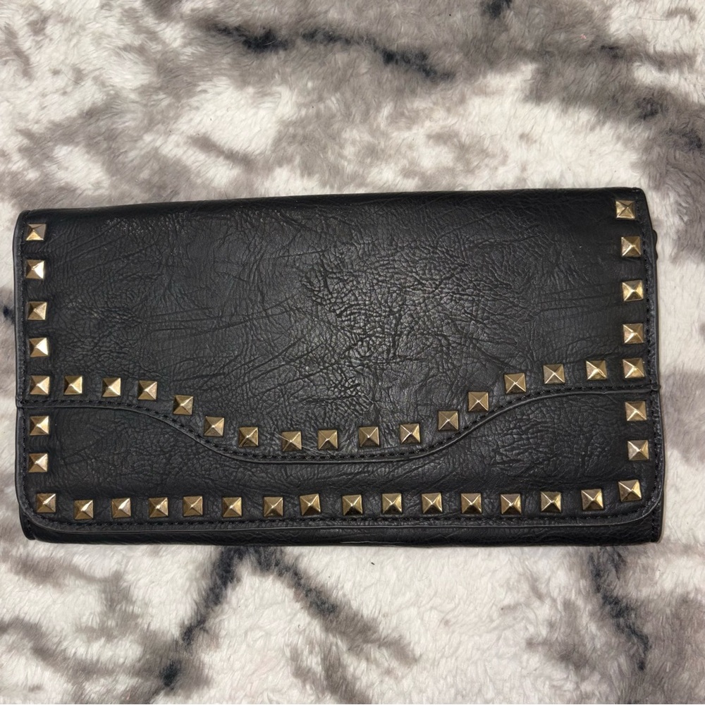 Studded Black Clutch